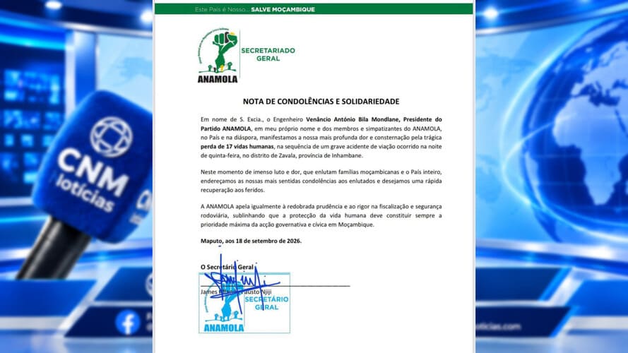 ANAMOLA manifesta pesar após acidente que matou 17 pessoas